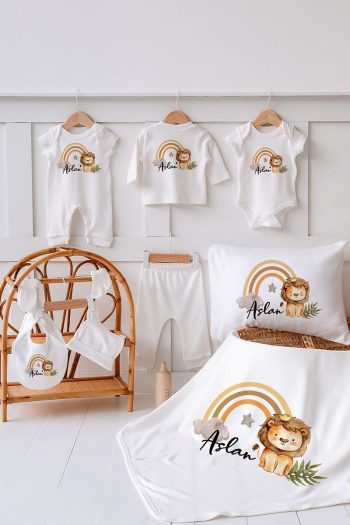 Lilabio 100% Organic Personalized Lion Summer Hospital Set
