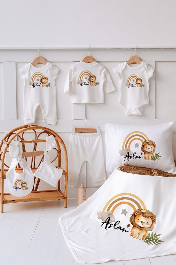 Lilabio 100% Organic Personalized Lion Summer Hospital Set