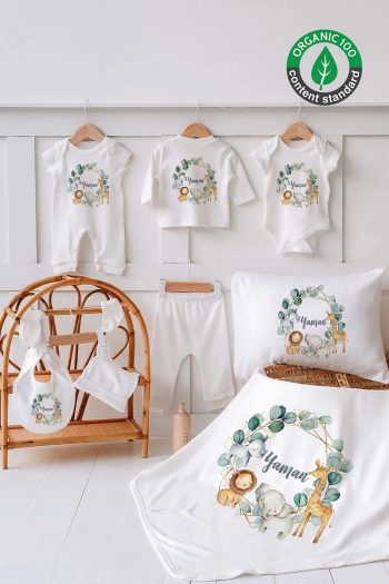 Lilabio 100% Organic Personalized Summer Hospital Layette Set