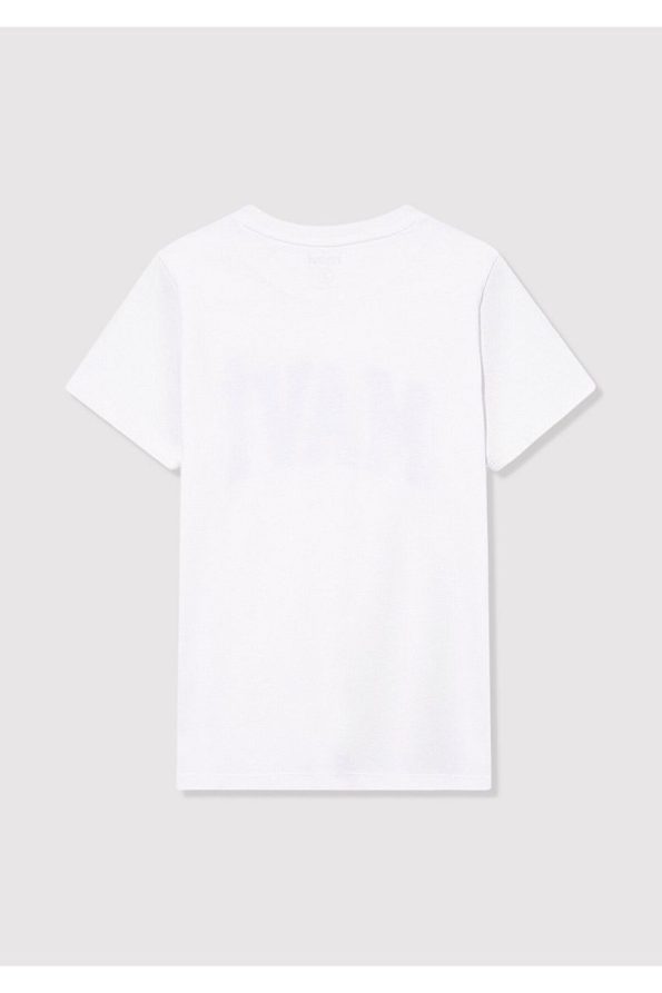 White Regular Fit T-Shirt with Mavi Logo