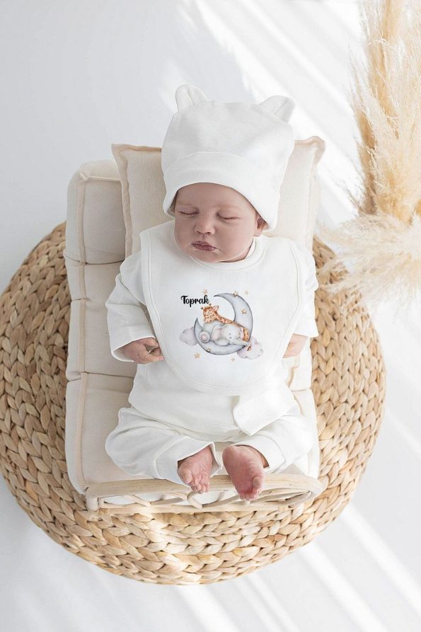 Lilabio 100% Organic Personalized Summer Hospital Set with Elephant & Giraffe