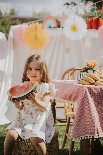 Cherry Kids Blueberry Print 100% Cotton Sleeved Dress for Girls