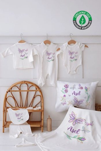 Lilabio 100% Organic Personalized Butterfly Hospital Set