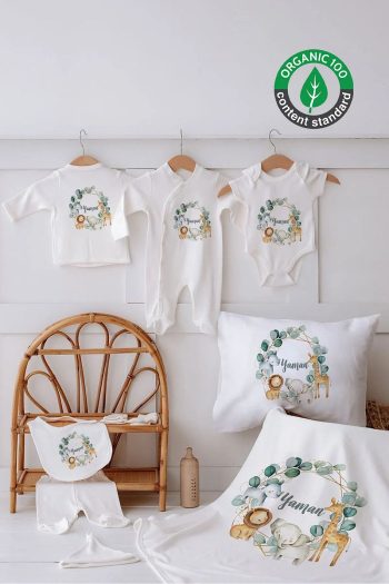 Lilabio 100% Organic Personalized Safari Hospital Set