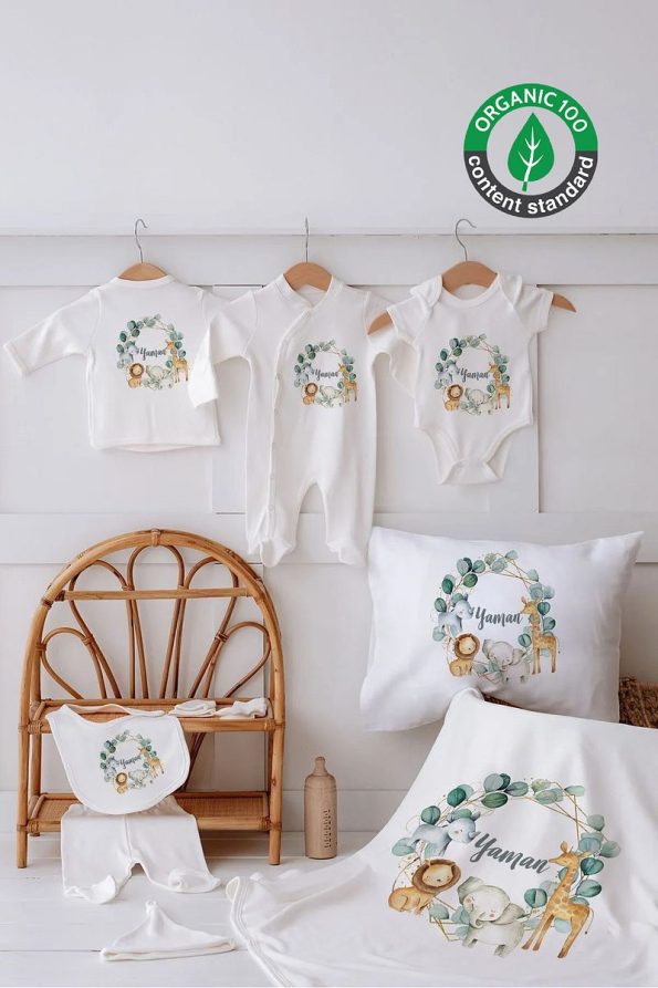 Lilabio 100% Organic Personalized Safari Hospital Set