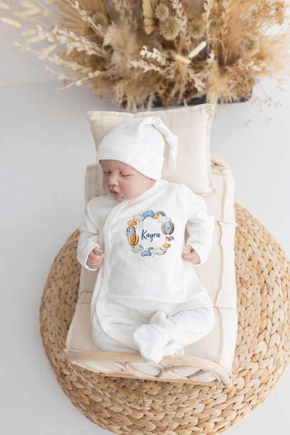 Lilabio 100% Organic Personalized Baby Hospital Exit Balloons Set