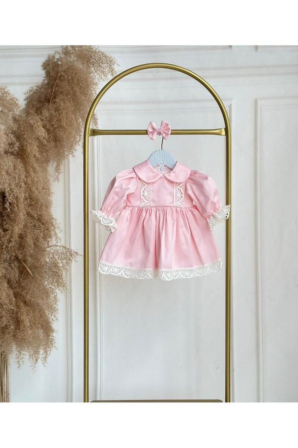 Hobidik Baby Kids Pink Lace Dress Set