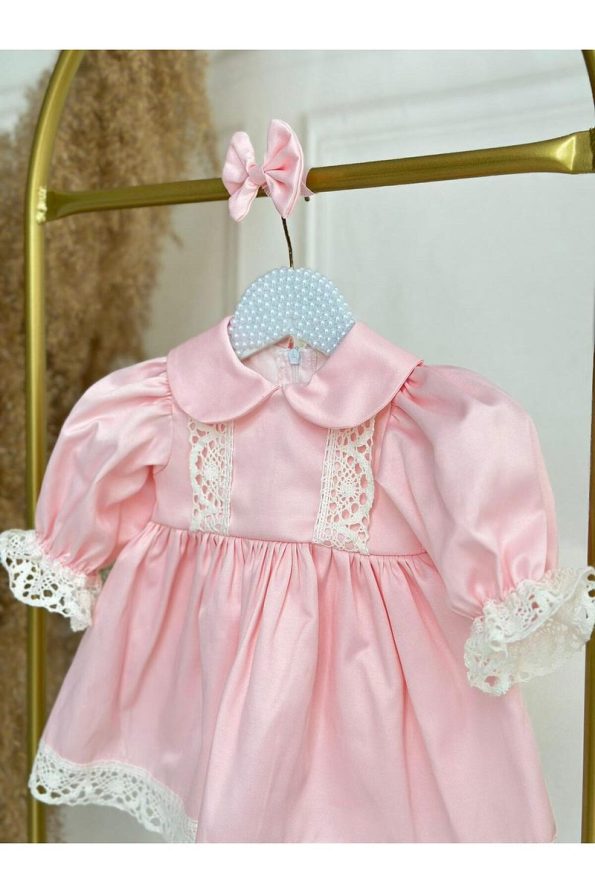 Hobidik Baby Kids Pink Lace Dress Set