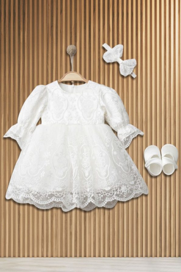 CreativeBebe Girls' Luxury Dress Set 0-3 Months / 3-6 Months
