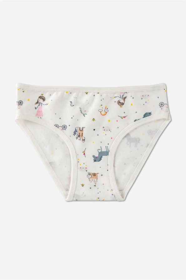BAYKAR Girls' Cotton Colorful Printed Bikini Briefs 3-Pack