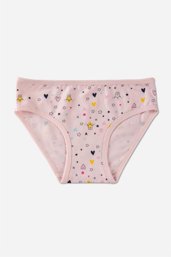 BAYKAR Girls' Cotton Colorful Printed Bikini Briefs 3-Pack