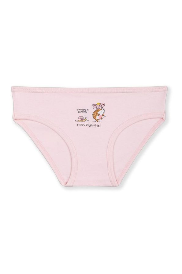 Baykar Girls' Cotton Colorful Printed Bikini Briefs 3-Pack