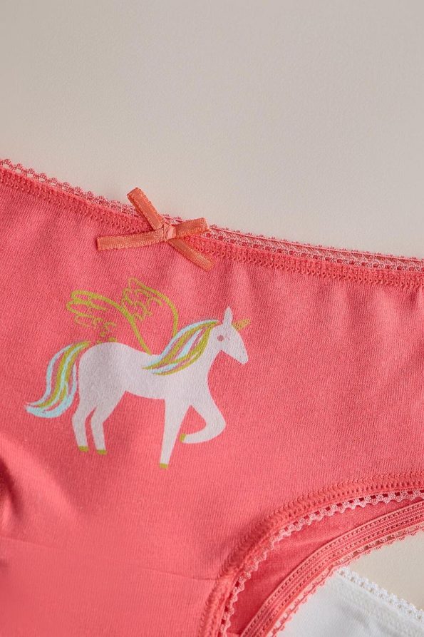 Katia & Bony Girls' Unicorn Briefs 3-Pack Cream/Pink