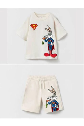 LittlePoffy Superman Bugs Bunny Shorts Set