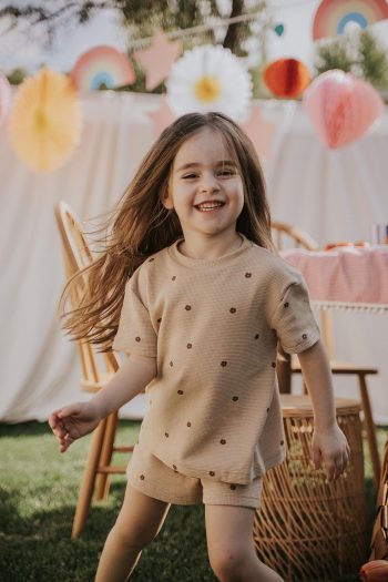 Kirazkids Floral Print 100% Cotton Girls Summer Set