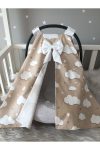 Jaju Baby Brown Cloud Pattern Stroller Cover and Inner Sheet