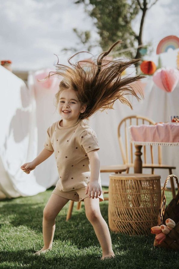 Kirazkids Floral Print 100% Cotton Girls Summer Set