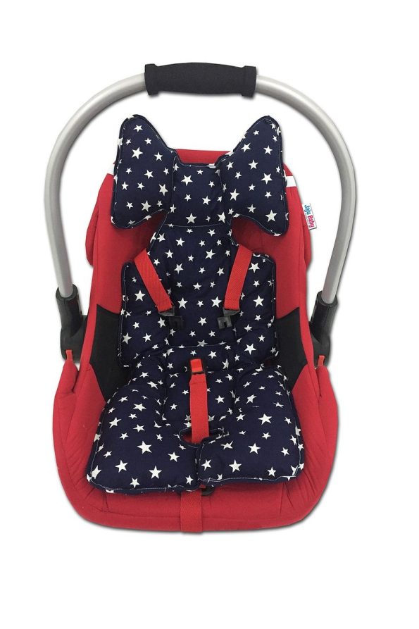 Jaju Baby Navy Star Car Seat Cushion - Stroller Cushion