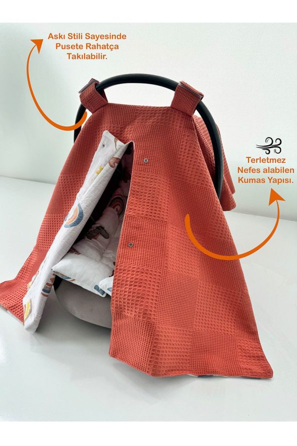 Jaju Baby Cute Dino Muslin Stroller Cover and Cushion