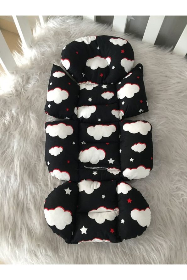 Jaju Baby Black Cloud Pattern Stroller Cushion