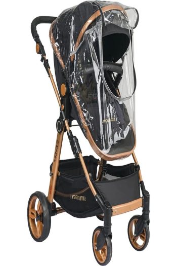MorBebe Ultra Luxe Baby Stroller Rain Cover - Black