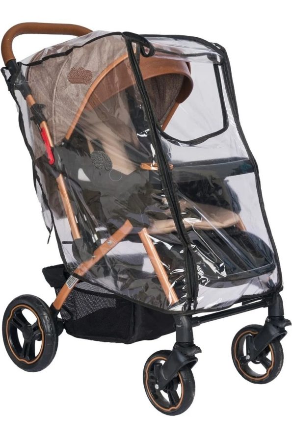 MorBebe Zip-Up Ultra Luxury Baby Stroller Rain Cover Black