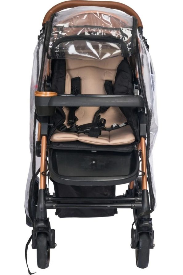 MorBebe Zip-Up Ultra Luxury Baby Stroller Rain Cover Black