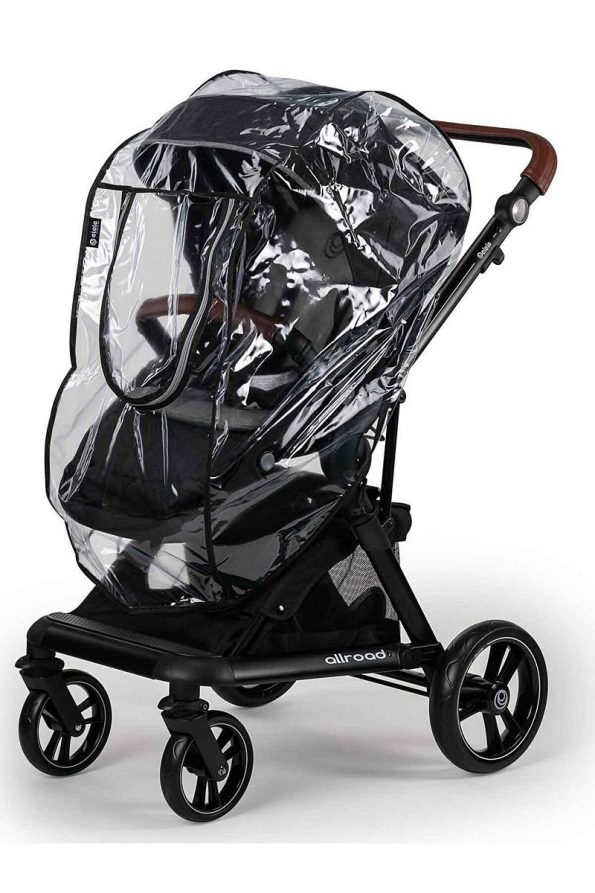 MorBebe Ultra Luxury Zip-Up Baby Stroller Rain Cover - Black