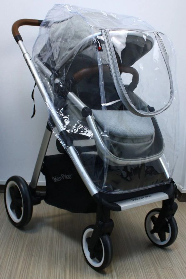 MorBebe Zip-Up Baby Stroller Rain Cover with Fog-Free Window