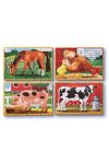 Melissa & Doug Wooden Farm Animal Puzzle Set
