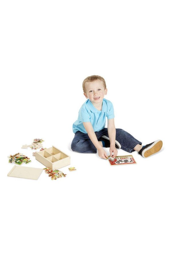 Melissa & Doug Wooden Farm Animal Puzzle Set