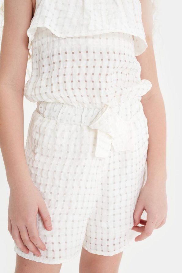 Tyess Bg Store Girls' White Jumpsuit