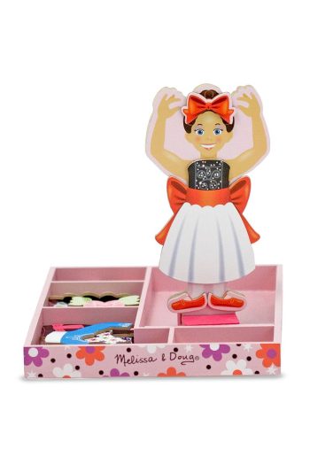 Melissa and Doug Wooden Magnetic Dress-Up Ballerina Nina