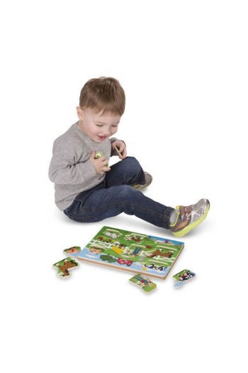 Melissa & Doug Wooden Sound Puzzle - Old MacDonald's Farm