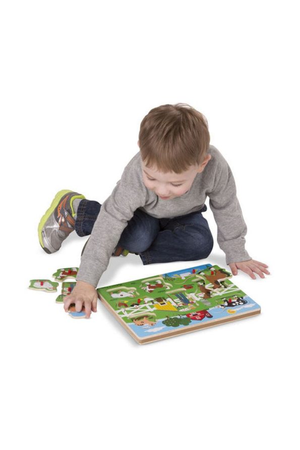 Melissa & Doug Wooden Sound Puzzle - Old MacDonald's Farm