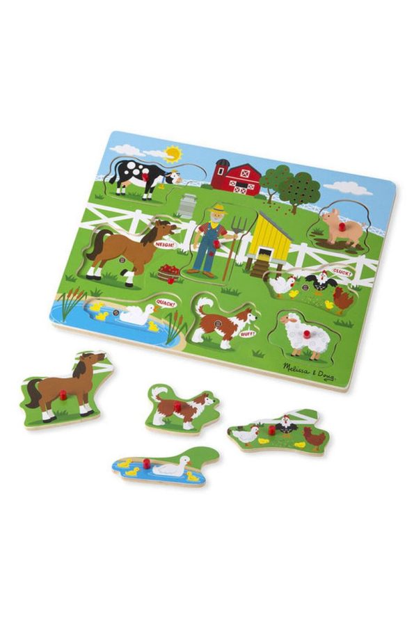 Melissa & Doug Wooden Sound Puzzle - Old MacDonald's Farm