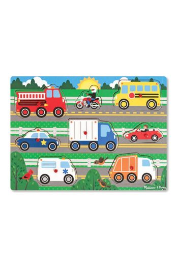 Melissa & Doug Wooden Puzzle - Vehicles