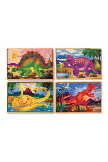 Melissa & Doug Wooden 12x4 Puzzle Set - Dinosaurs