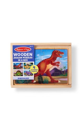 Melissa & Doug Wooden 12x4 Puzzle Set - Dinosaurs