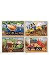 Melissa & Doug Wooden 12x4 Puzzle Set - Construction Vehicles