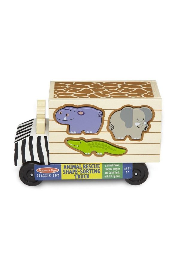 Melissa & Doug Wooden Truck - Animal Rescue - Shape Puzzle