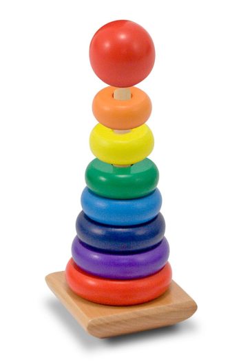 Melissa & Doug Wooden Rainbow Stacker