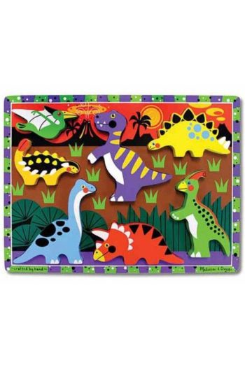 Melissa & Doug Wooden Dinosaur Plush Toy