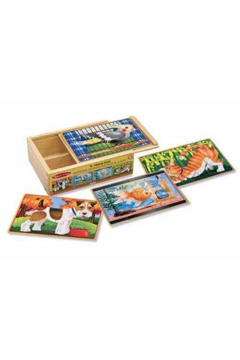 Melissa & Doug Wooden 12x4 Puzzle Set - Pets