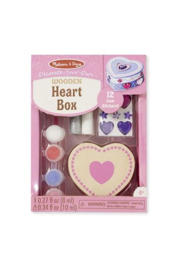 Melissa & Doug Wooden Heart Box - Create and Play