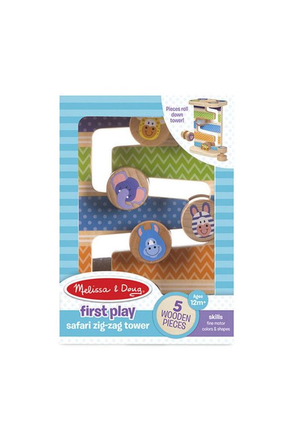 Melissa & Doug Wooden Safari Zig-zag Tower