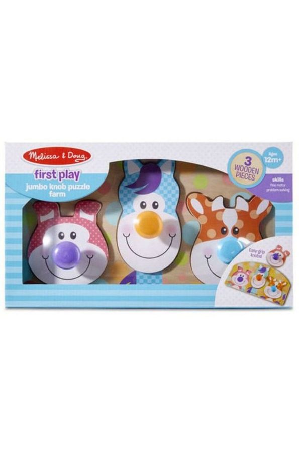 Melissa & Doug Wooden Large Peg Farm Puzzle