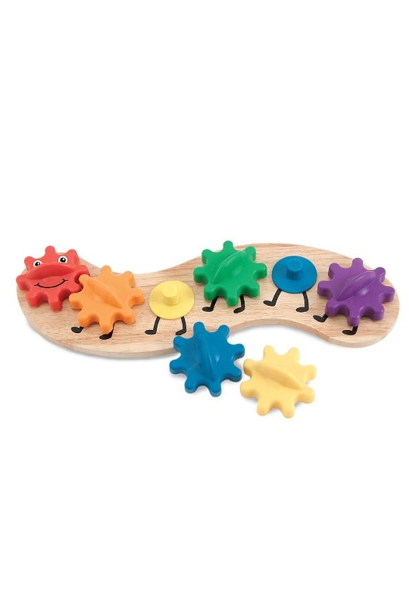 Melissa & Doug Wooden Caterpillar - Gear Turning Toy