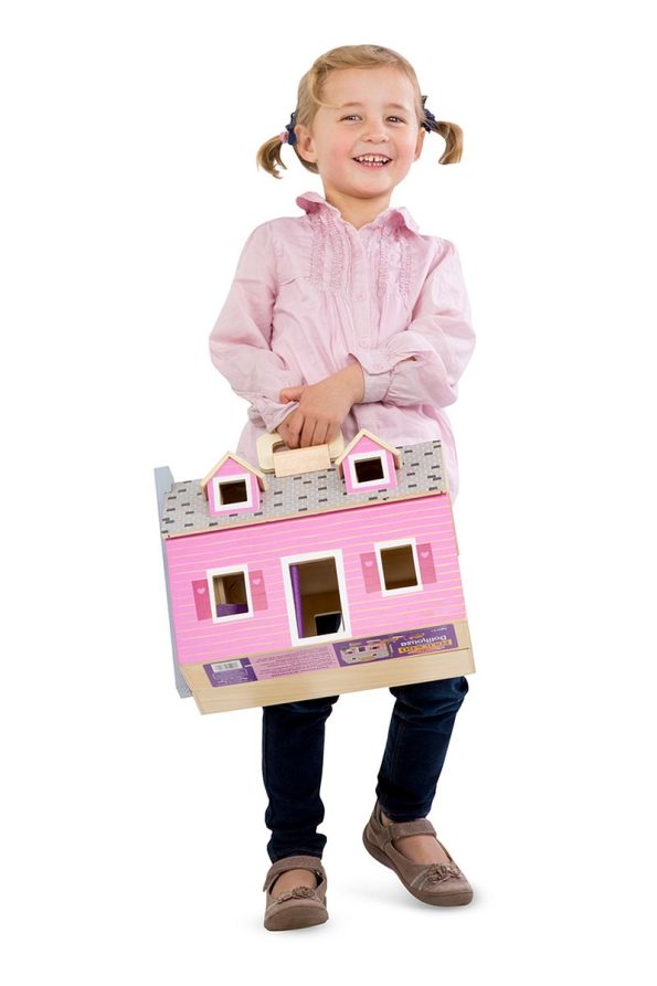 Melissa & Doug Wooden Portable Dollhouse