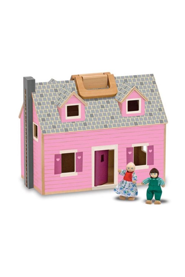 Melissa & Doug Wooden Portable Dollhouse